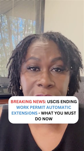 If you have an Work Permit, this changes everything. USCIS is ending automatic extensions. After October 30, if your work permit expires before your renewal is approved, you CANNOT work. THE ONLY WAY TO PROTECT YOURSELF: File your renewal 180 days BEFORE expiration. That's it. That's the rule now. Don't wait. Don't guess. Don't assume it will work out. If your Work Permit expires after October 30, 2025, you need to act NOW. 📞 Call us today This affects your family's income. Treat it like it doe