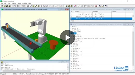 #robotique #automatisme #genieelectrique #robotprogramming #industrialrobotics #ingenierie #cosimir | Abdelaziz Misbah