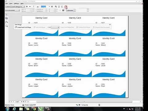How to data merge in coreldraw tutorial