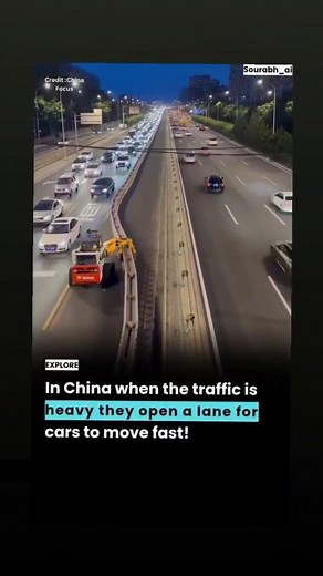 life_with_medical science on Instagram: "In China, during heavy traffic, some cities utilize "tiger stripe" lanes or temporary lanes to manage congestion. However, the concept of opening a specific lane for cars to move fast is not a widely known standard practice in China. . •Disclaimer Notice~ We respect intellectual property rights. This content is shared under fair use provisions (Section 107 of the Copyright Act 1976) for purposes like news reporting, criticism, and education. •Credit~ yt :