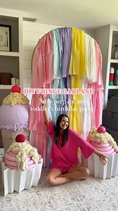 97K views · 31 reactions | Seriously the easiest diy party decor! Here’s how I made this diy fringe garland for Vivi’s two sweet birthday party all on a budget! #fringegarland #diypartydecor #diybirthdaydecor #diykidsparty #craftymom #fringebackdrop #diymom #2ndbirthday #2ndbirthdayparty #pinterestmom #budgetmom #partyprep #momlife | Natalie Powell | Facebook