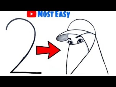güzel eşarplı kadın çizimi| Hijab Girl drawing| Muslim girl drawing| Girl drawing for beginners