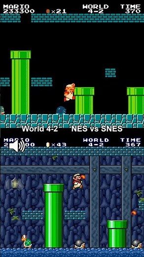Super Mario Bros. World 4-2: NES vs SNES 🍄