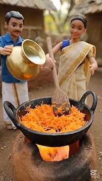 🍲 Mini Gajar ka Halwa | Miniature Doll Cooking ASMR: #gajrela #recipe #farmlife