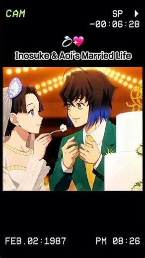Lord Inosuke and Aoi's finally married 🥰 #anime #cute #moments #marriage