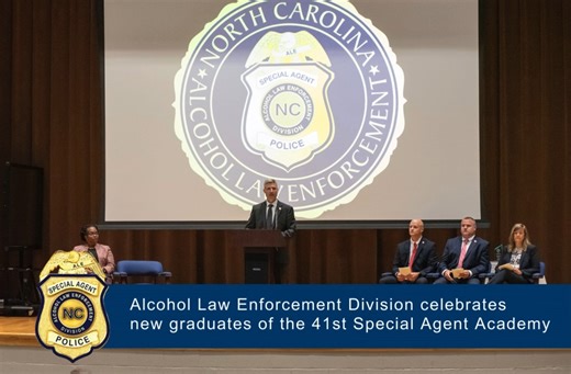 On Friday, May 24, the NC DPS Alcohol Law Enforcement Division proudly welcomed four new agents at a graduation ceremony held for the 41st Session of the ALE Special Agent Academy. Congratulations to all the graduates! #WeAreNCDPS For more photos go to our Flickr album: https://flic.kr/s/aHBqjBsrYn. | North Carolina Department of Public Safety