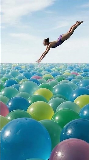 (ASMR) Pool Jumping for Relaxation.