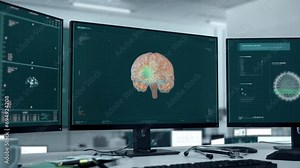 Innovative Microbiology Scanner Finds Dangerous Brain Disease. Molecular Scanner For Brain Disease Diagnosis. X-Ray Brain Scanner. Disease Analysis Program. Healthcare Laboratory. Technology