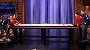 3.6M views · 13K reactions | Jason Sudeikis and Jimmy each team up with one half of U.S. Olympic mixed doubles curling pair Matt and Becca Hamilton to face off in a mini version of curling. | The Tonight Show Starring Jimmy Fallon | Facebook