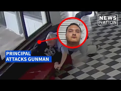 Watch: Principal tackles school shooter