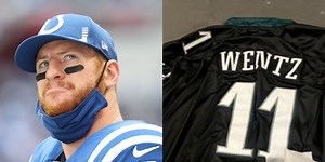 Eagles Fans Disgustingly Took Turns Urinating On A Carson Wentz Jersey at Lincoln Financial Field (PIC)
