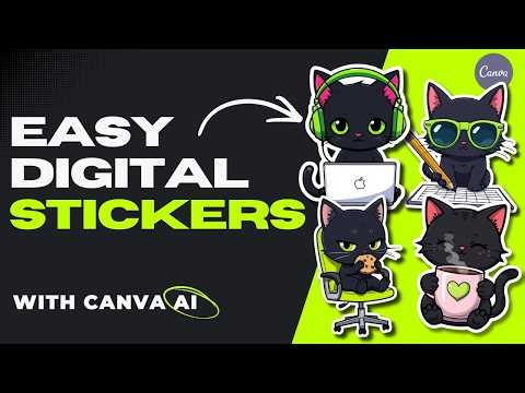 make digital STICKERS with Canva Ai | Here’s what worked step by step 