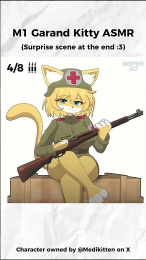 M1 Garand Kitty ASMR #catgirl #furry #animation #waifu #anime #shorts #memes