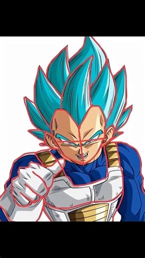 how to draw Vegeta Easy #art #MAaDedits