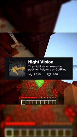 Minecraft night vision resource pack #minecraft #shorts