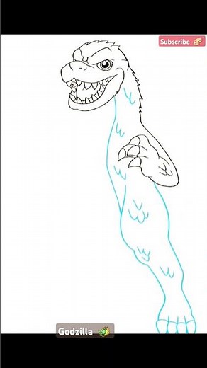 HOW TO DRAW A SIMPLE GODZILLA 🐲 STEP BY STEP GUIDE #viral #video #godzilla