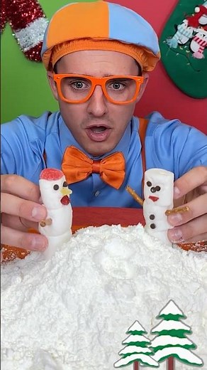 Which Marshmallow Snowman will WIN🍬!? Blippi's Candy Playtime! #blippi #shorts