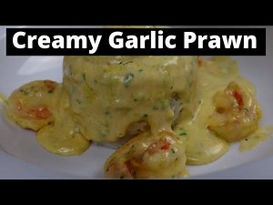 Creamy Garlic Prawns | Homefoodbuzz