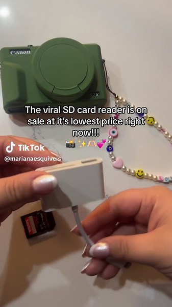 From waiting for my pics to transfer to getting them instantly!!😫 its on sale NOW for under $5!!!! • #camera #canong7xmarkiii #canong7x #sdcardreader #sdcardadaptor #cameraaccessories
