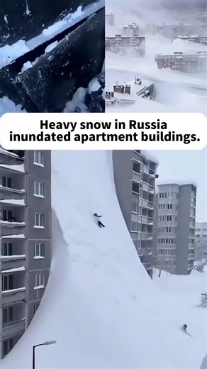 Russia's snow has drawn a lot of attention as the show wasbelieved to reach 500cm or 16 feet in height and in some cases completely engulfing apartments buildings#frussia#tsnow#16feetofsnow#snowstorm