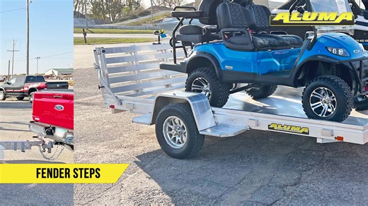 The Aluma 6812H-BT utility trailer has a 3500# rubber torsion axle, 14" Aluminum wheels, fender steps, tongue handle, receptacle holder, LED lighting and a 69" X 147" bed size. Stop and see us today and ask about Aluma Trailers. See our inventory http://www.IndianaTrailerSales.Net/ #aluma #alumalife #Aluminumtilttrailer #Trailerlove #Trailerlife #Madeintheusa#Trailerlove #Trailerlife #Madeintheusa | Indiana Trailer Sales
