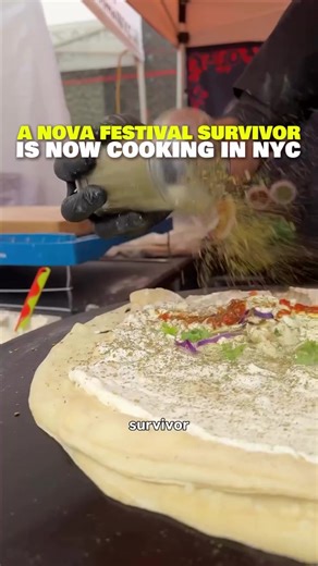 From survival to strength. The proprietor at @Taboonia USA, a Druze Israeli survivor of the Nova Music Festival massacre, is now bringing his story, his resilience, and his culture to NYC’s Upper West Side. At the Grand Bazaar in NYC, he’s serving the same stuffed Druze pitas he served at Nova. The same flavors, and the same tradition but now they carry a new meaning and message. The Druze community in Israel has long stood shoulder to shoulder with the Jewish people, serving in the IDF in overw