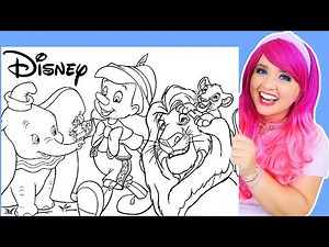 Coloring Classic Disney Movies Dumbo, Pinocchio & The Lion King Coloring Pages
