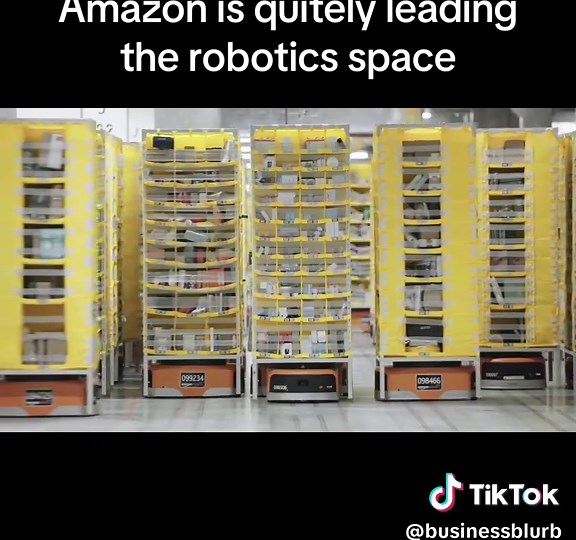Amazon has already deployed more than 750,000 robots into their fulfillment centers. #robot #robots #robotics #ai #artificialintelligence #tech #techtok #technology #warehouse #logistics #business #future