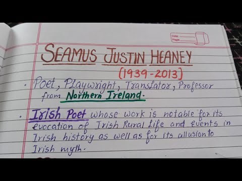 Seamus Justin Heaney | Important Points & Works | Trick to Remember Works | Master Cadre | UGCNET