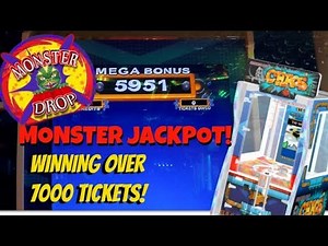 CHAOS MONSTER DROP MONSTER JACKPOT WIN 7000 ARCADE GAME TICKETS WON Winning Arcade Jackpot Win Jdevy