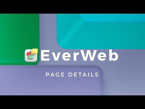 EverWeb's Page Details Section