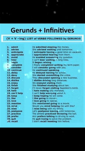 Gerunds Vs Infinitives #english #englishgrammarrules #spokenenglish #vocabulary #englishgrammar