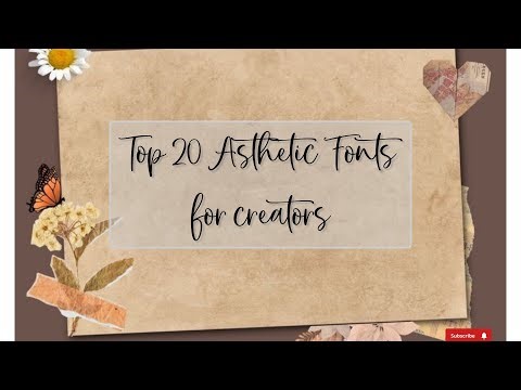 Top 20 Stylish and Asthetic Fonts