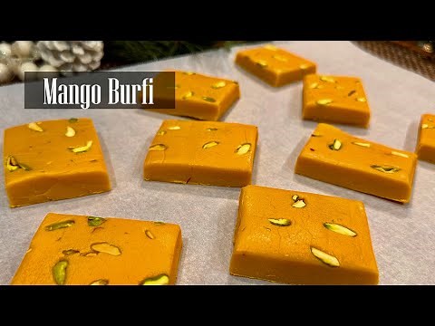 Mango Burfi Recipe || Mango Milk Powder Burfi || Mango Easy Dessert - RKC