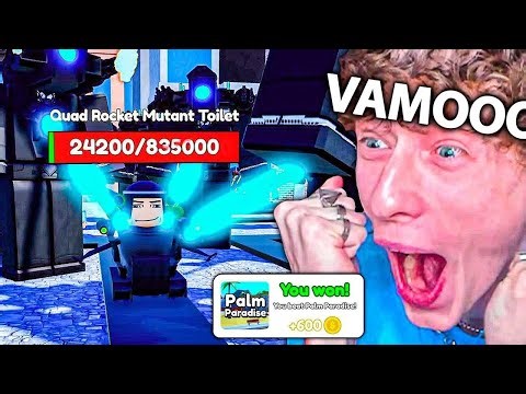 ¡Logré PASARME Palm Paradise🏖️ en NIGHTMARE!😁😈💪🏻 (AL FIN) - Toilet Tower Defense