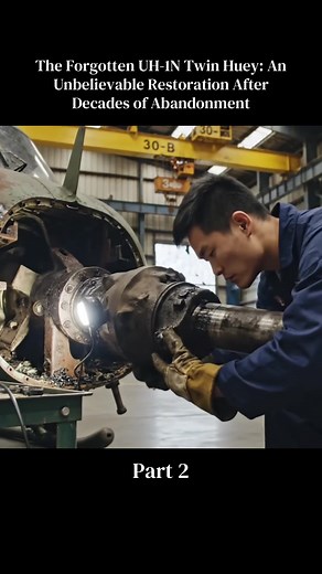 Part 2: The Forgotten UH-1N Twin Huey: An Unbelievable Restoration After Decades of Abandonment #repair #restoration #fyp #viral