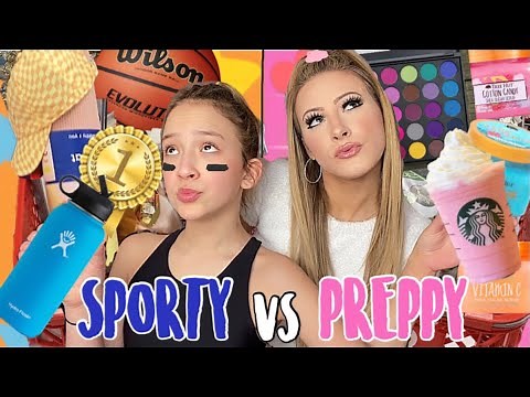 💄PREPPY🌸 VS 🛼SPORTY 🏀 TARGET SHOPPING CHALLENGE *NO BUDGET* 🤑