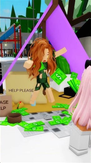 no body stopped for her so i did...🥺💞#robloxshorts #roblox