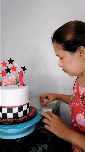Cars Theme 1st Birthday Cake 🎂 | Lightning McQueen Cake Design