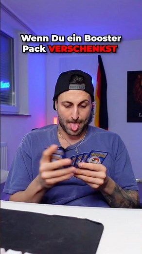 When you give a Pokémon booster pack as a gift 😍❤️ LeyiiiN #shorts #holidayswithyoutube