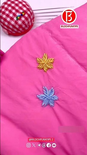 Teach you how to embroider a snowflake
