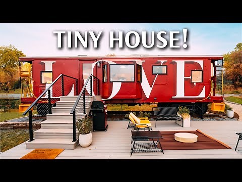 Spacious Train Caboose Converted into Tiny House! Full Tour!