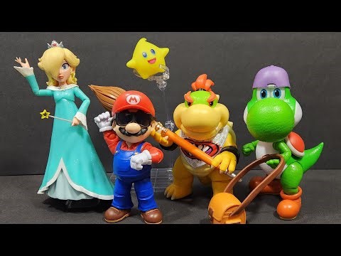 Review! Super Mario Galaxy Movie Jakks 5" Wave 1 Rosalina, Mario, Bowser Jr., Yoshi Figures