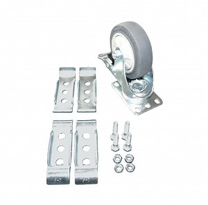 4" Swivel Plate Caster with Brake - Kit