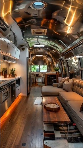 Tiny Home Luxury Inside an Airstream Trailer! #Airstream #TinyHome #RVLiving