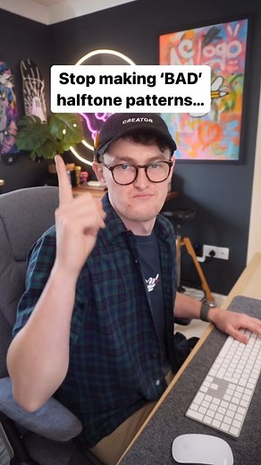 Iqonic Design | Stop making ‘bad halftone patterns in Adobe Illustrator. 🥴 . I shared a tutorial on how to make halftone patterns and shadows for your... | Instagram