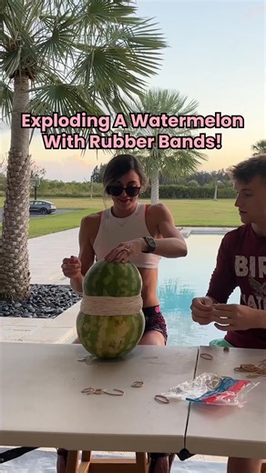 How many rubber bands does it take to explode a watermelon | Kerry Holcomb | Facebook