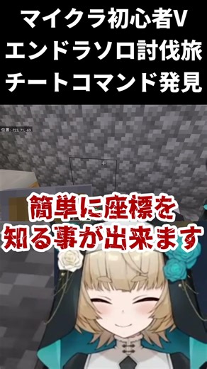 【マインクラフト / エンドラソロ討伐】ネザー要塞探しのチートコマンド!?【一ノ瀬エルマ / VTuber】 #shorts #vtuber #マイクラ