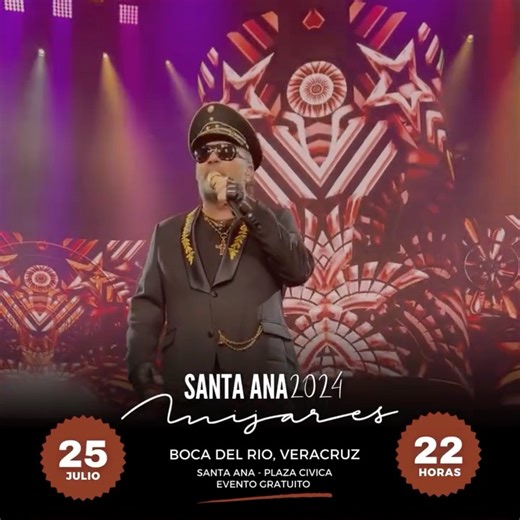 19K views · 723 reactions | ¡Veracruz!  este jueves 25 de julio  nos vemos en Boca del Rio para celebrar con todos las 朗 Fiestas de Santa Ana 2024 con un evento gratuito  ¡no te quedes fuera! los esperamos en la Plaza Cívica. #Mijares #concierto #Almashow #Veracruz #BocaDelRio | Mijares | Facebook