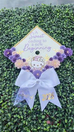READY TO SHIP Hk Graduation Cap Topper Personalized Grad Cap Glitter Grad Cap Class of 2026 Girly Grad Cap Viral Senior Grad Cap With Bow - Etsy